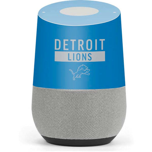 NFL Detroit Lions Blue Performance Series Google Home Skin