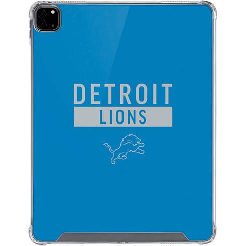 NFL Detroit Lions Blue Performance Series iPad Pro 12.9in (2020) Clear Case