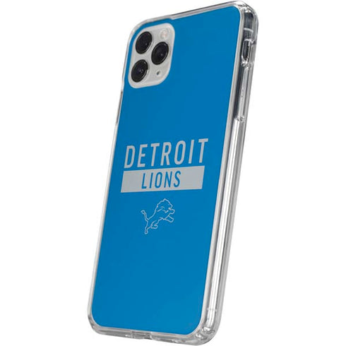 NFL Detroit Lions Blue Performance Series iPhone 11 Pro Clear Case