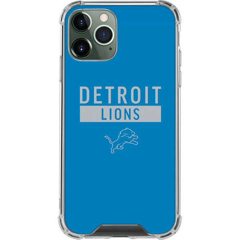 NFL Detroit Lions Blue Performance Series iPhone 11 Pro Max Clear Case