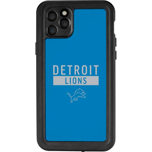 NFL Detroit Lions Blue Performance Series iPhone 11 Pro Max Waterproof Case
