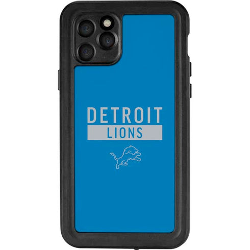 NFL Detroit Lions Blue Performance Series iPhone 11 Pro Waterproof Case