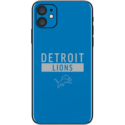 NFL Detroit Lions Blue Performance Series iPhone 11 Skin
