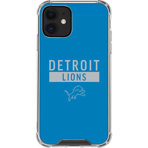 NFL Detroit Lions Blue Performance Series iPhone 12 Mini Clear Case