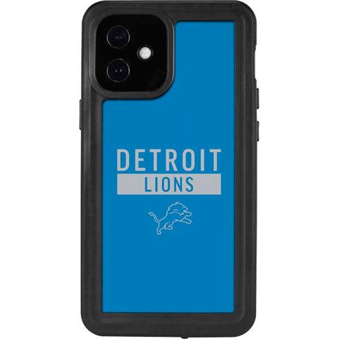NFL Detroit Lions Blue Performance Series iPhone 12 Mini Waterproof Case