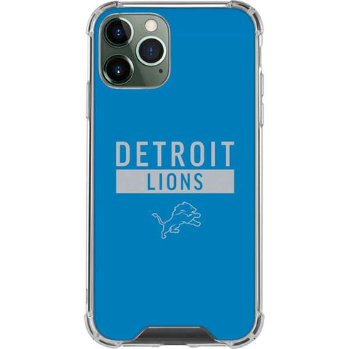NFL Detroit Lions Blue Performance Series iPhone 12 Pro Clear Case