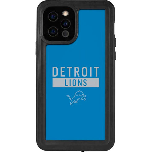 NFL Detroit Lions Blue Performance Series iPhone 12 Pro Waterproof Case