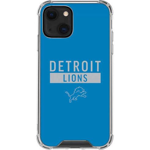 NFL Detroit Lions Blue Performance Series iPhone 13 Clear Case