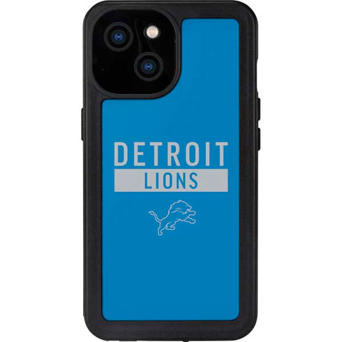 NFL Detroit Lions Blue Performance Series iPhone 13 Mini Waterproof Case