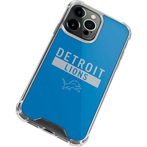 NFL Detroit Lions Blue Performance Series iPhone 14 Pro Clear Case