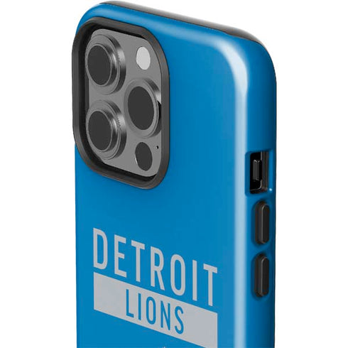 NFL Detroit Lions Blue Performance Series iPhone 15 Pro Impact Case