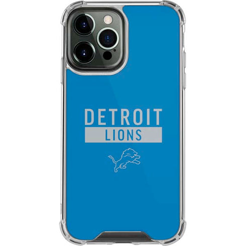 NFL Detroit Lions Blue Performance Series iPhone 14 Pro Max Clear Case