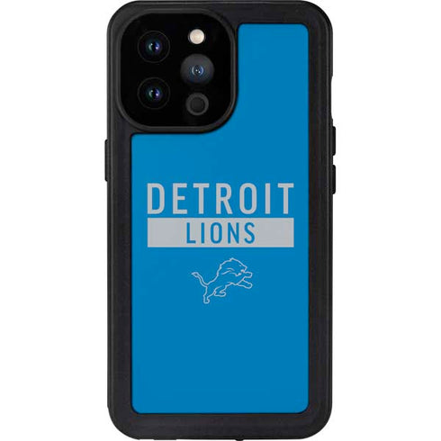 NFL Detroit Lions Blue Performance Series iPhone 14 Pro Max Waterproof Case