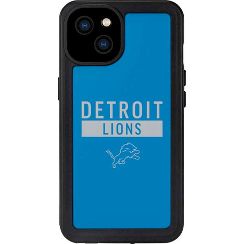 NFL Detroit Lions Blue Performance Series iPhone 15 Plus Waterproof Case