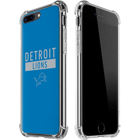 NFL Detroit Lions Blue Performance Series iPhone 7/8 Plus Clear Case