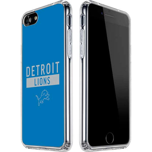 NFL Detroit Lions Blue Performance Series iPhone SE (2nd & 3rd Gen) Clear Case