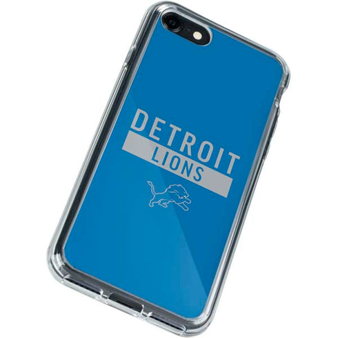 NFL Detroit Lions Blue Performance Series iPhone SE (2nd & 3rd Gen) Clear Case