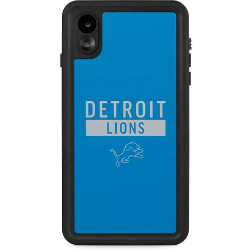NFL Detroit Lions Blue Performance Series iPhone XR Waterproof Case