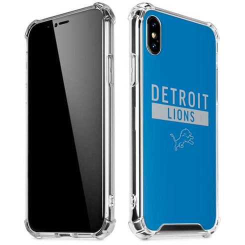 NFL Detroit Lions Blue Performance Series iPhone XS Max Clear Case