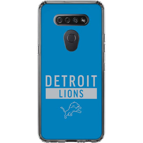 NFL Detroit Lions Blue Performance Series LG K51/Q51 Clear Case