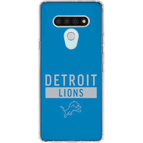NFL Detroit Lions Blue Performance Series LG Stylo 6 Clear Case