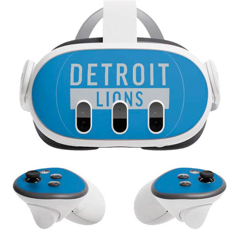 NFL Detroit Lions Blue Performance Series Meta Quest 3 Skin