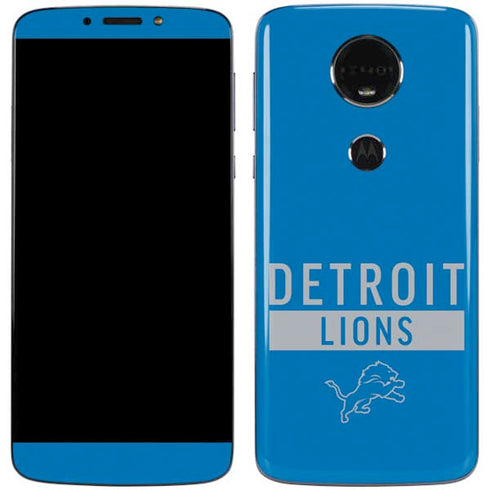 NFL Detroit Lions Blue Performance Series Moto E5 Plus Skin