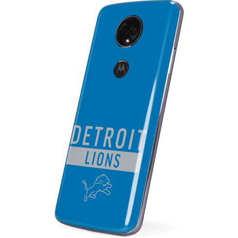NFL Detroit Lions Blue Performance Series Moto E5 Plus Skin