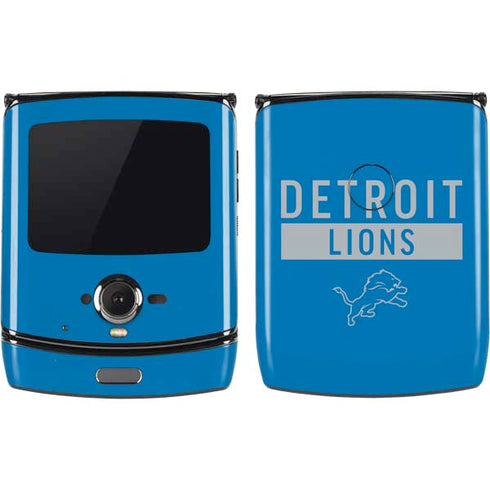 NFL Detroit Lions Blue Performance Series Motorola RAZR Skin