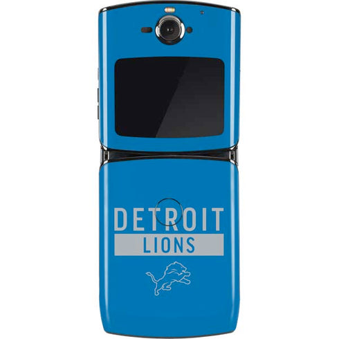 NFL Detroit Lions Blue Performance Series Motorola RAZR Skin
