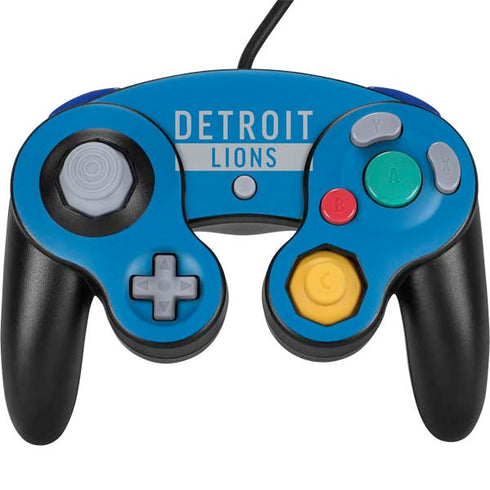 NFL Detroit Lions Blue Performance Series Nintendo GameCube Controller Skin