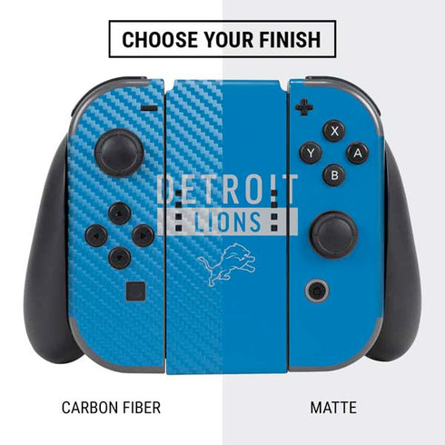 NFL Detroit Lions Blue Performance Series Nintendo Switch Bundle Skin