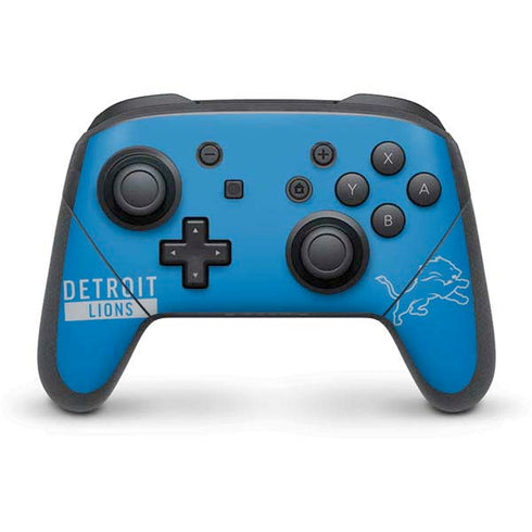 NFL Detroit Lions Blue Performance Series Nintendo Switch Pro Controller Skin