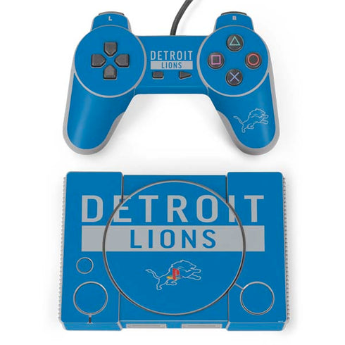 NFL Detroit Lions Blue Performance Series PlayStation Classic Bundle Skin