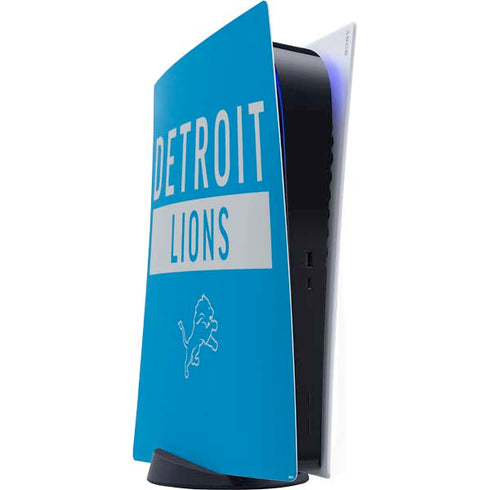 NFL Detroit Lions Blue Performance Series PS5 Digital Edition Console Skin