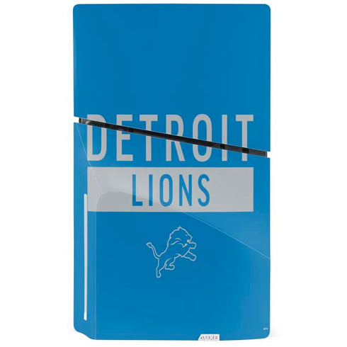NFL Detroit Lions Blue Performance Series PS5 Slim Disk Console Skin