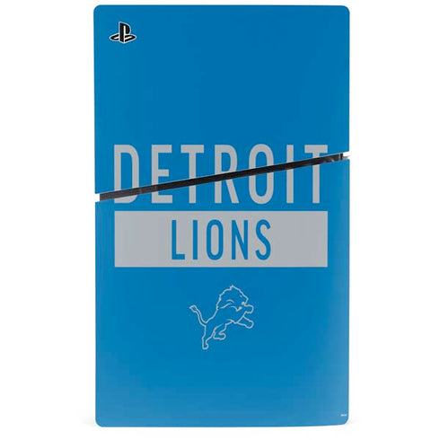 NFL Detroit Lions Blue Performance Series PS5 Slim Digital Edition Bundle Skin