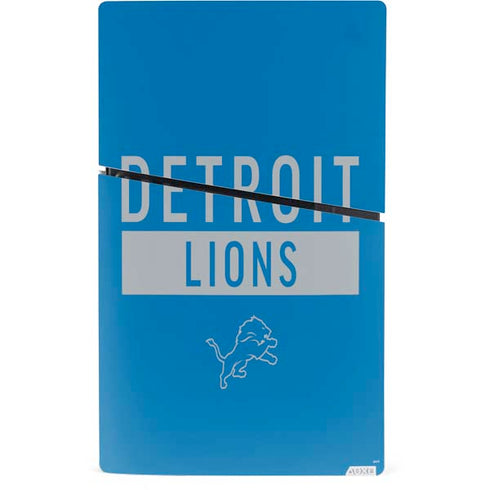 NFL Detroit Lions Blue Performance Series PS5 Slim Digital Edition Console Skin
