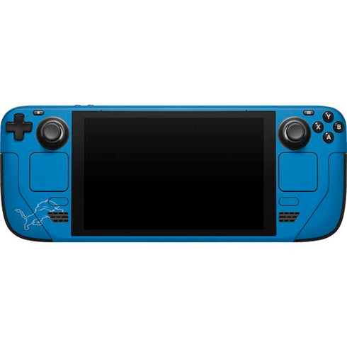 NFL Detroit Lions Blue Performance Series Steam Deck Handheld Gaming Computer Skin