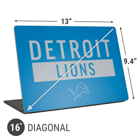 NFL Detroit Lions Blue Performance Series Universal Laptop 16in (13 x 9.4in) Skin