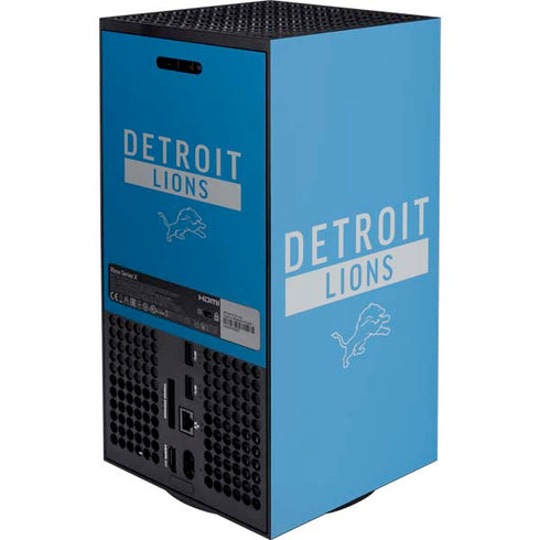 NFL Detroit Lions Blue Performance Series Xbox Series X Console Skin