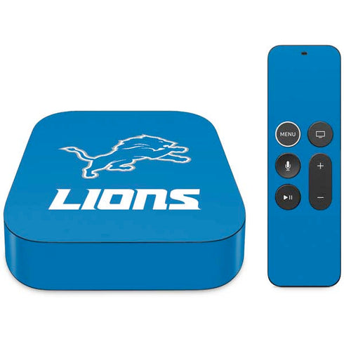 NFL Detroit Lions Distressed Apple TV Skin