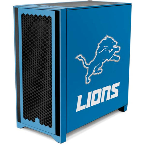 NFL Detroit Lions Distressed Corsair 4000D Tempered Glass Mid-Tower ATX Case Skin