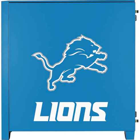NFL Detroit Lions Distressed Corsair 4000D Tempered Glass Mid-Tower ATX Case Skin