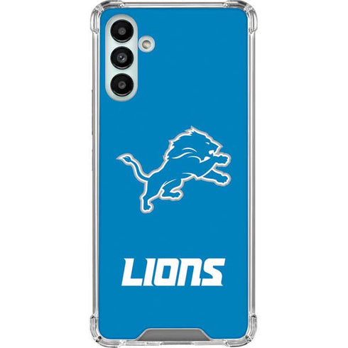 NFL Detroit Lions Distressed Galaxy A13 5G Clear Case