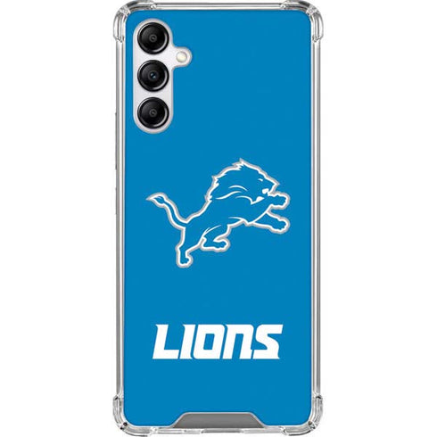 NFL Detroit Lions Distressed Galaxy A14 5G Clear Case