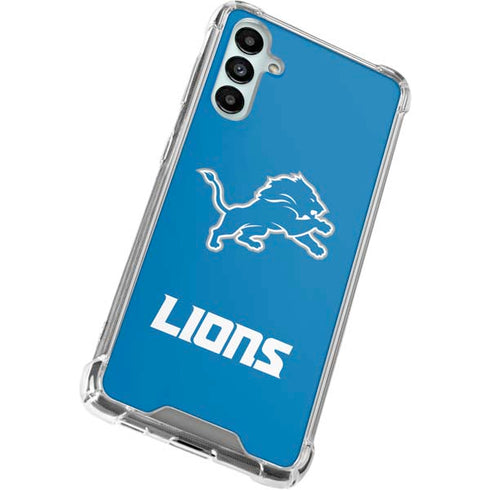 NFL Detroit Lions Distressed Galaxy A14 5G Clear Case