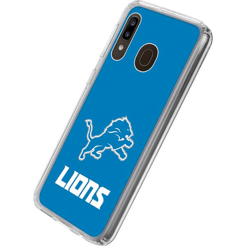 NFL Detroit Lions Distressed Galaxy A20 Clear Case