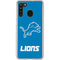 NFL Detroit Lions Distressed Galaxy A21 Clear Case