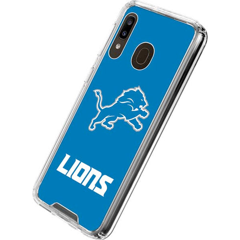 NFL Detroit Lions Distressed Galaxy A30 Clear Case